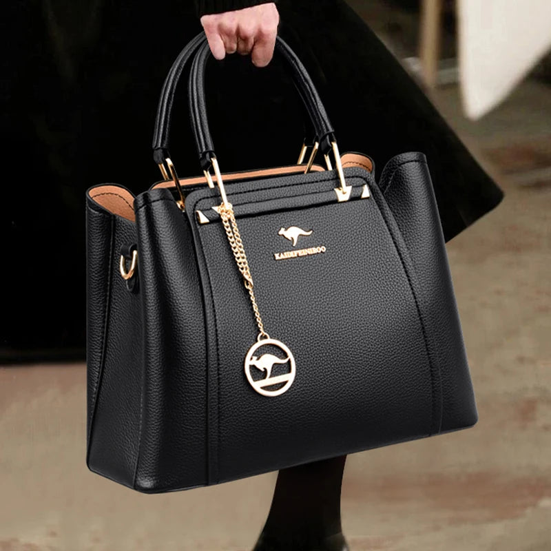 Luxury Handbags Women Bags Designer 3 Layers Soft Leather Shoulder Crossbody Sac Ladies Large Capacity Shopping Messenger Tote