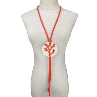 UKEBAY New Pendant Necklace Women Handmade Jewelry Rubber Necklaces Long Clothes Chain Statement Accessories Luxury Necklaces