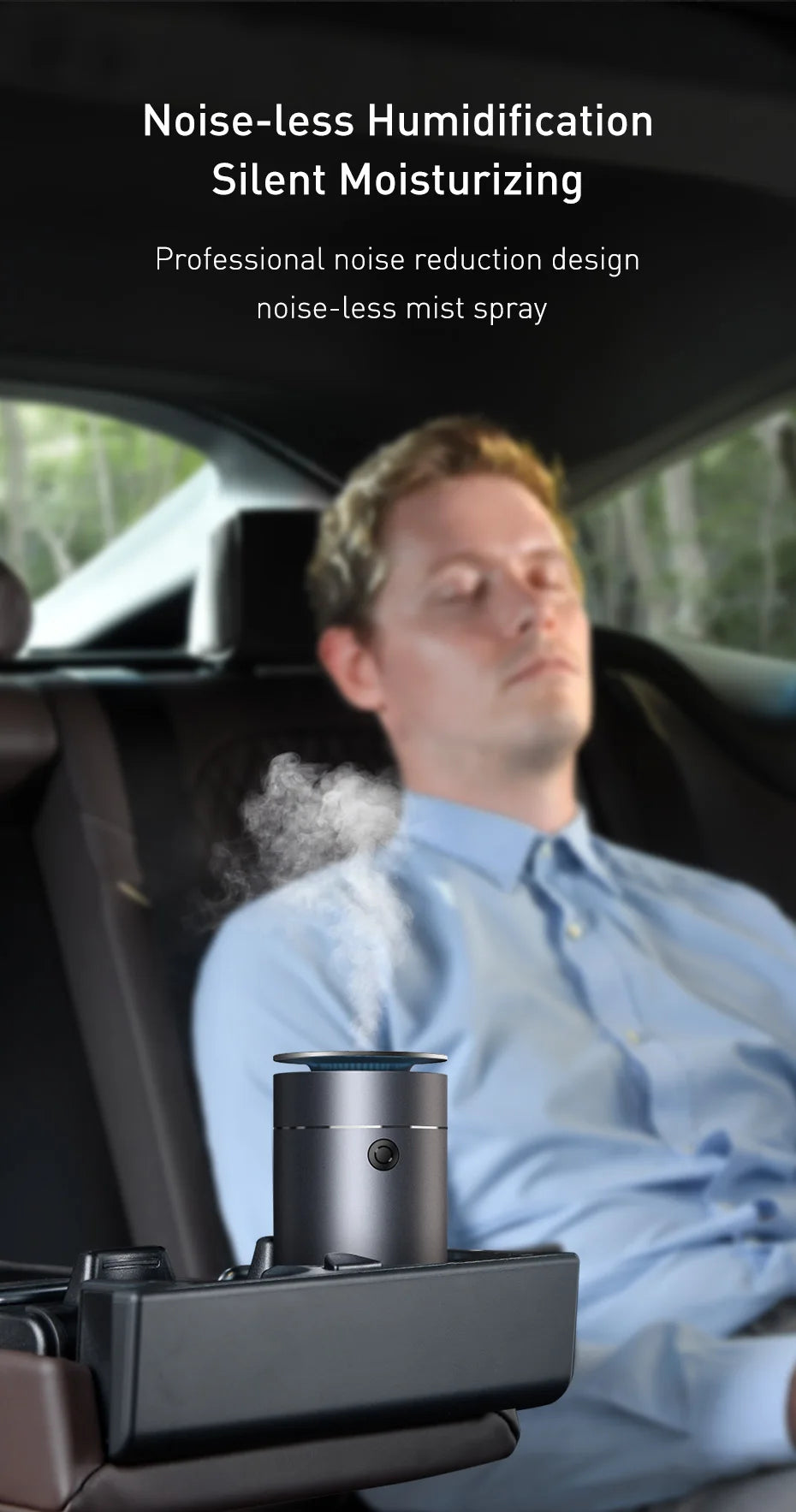 Baseus Car Diffuser Humidifier Auto Air Purifier Aromo Air Freshener with LED Light For Car Aroma Aromatherapy Diffuser