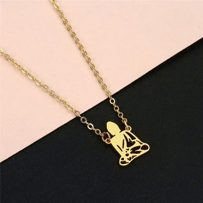Stainless Steel Meditation Buddha Pendant Necklaced Sincere Buddhism Accessories Guardian Jewelry Gift