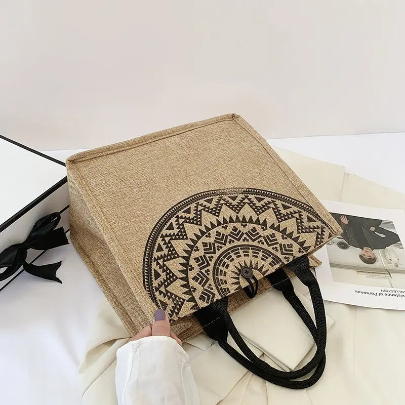 Canvas Handbags For Women Fashion Tote Beach Bags Reusable Shopping Bags Casual Large Capacity Designer Shoulder Pouch Bags