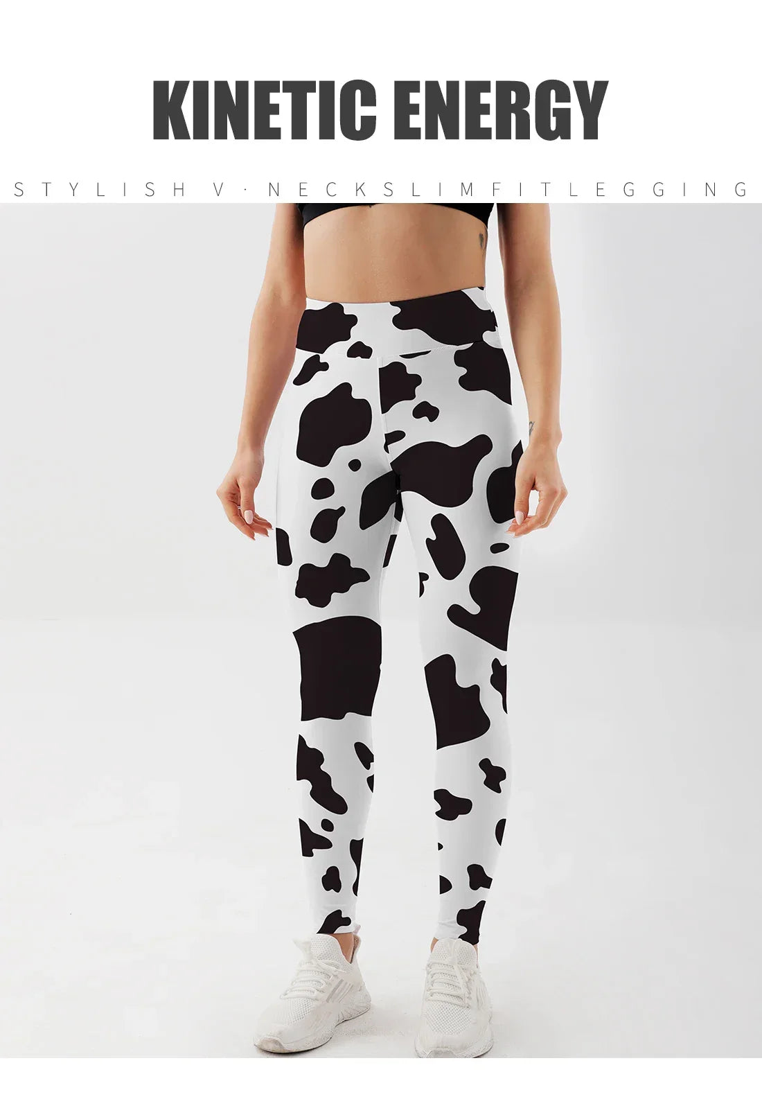 Yoga Pants Women Cow Black Leggings For Fitness High Waist Gym Legging Push Up Workout Fitness Women Printed Leggings
