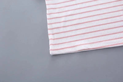 Summer Children Clothing Baby Cute  Girls Casual T-Shirts Bib Shorts 2Pcs/Set Toddler Cartoon Fashion Cotton Infant Clothes Suit
