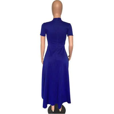 Fashion Evening Party Club Dress For Women Short Sleeve Irregular Ruffle Robe Dinner Dress Female African Clothing White Vestido