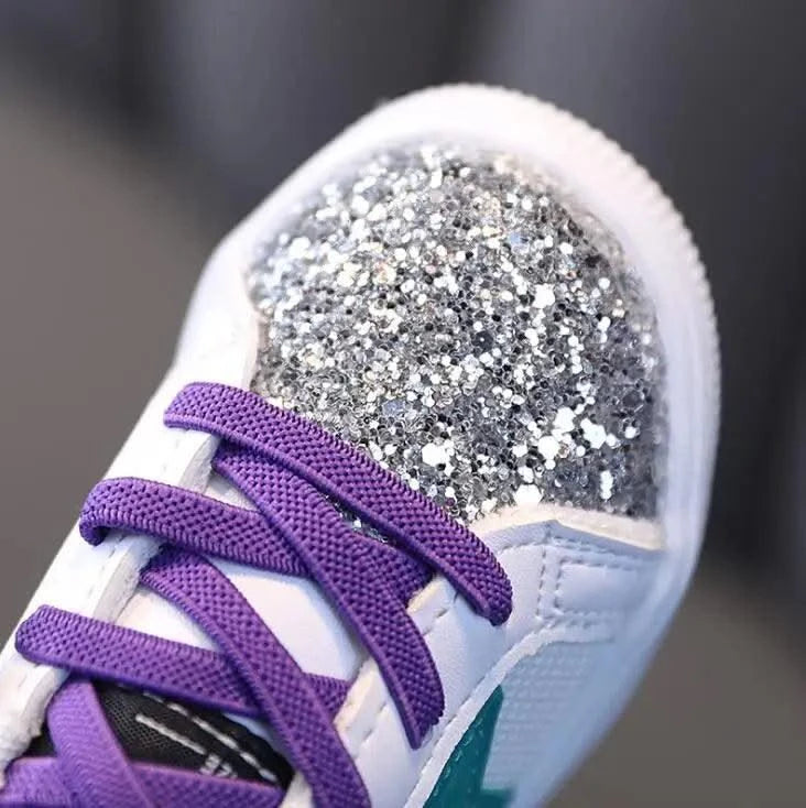 Children's Kids Casual Sports Shoes And Lightweight Comfortable Single Sequins Sneakers Autumn Non-Slip Children Girls Shoe