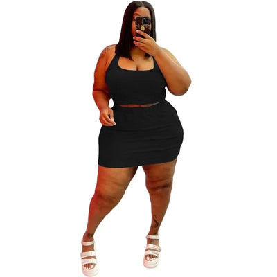 Summer Women Two Piece Outfits Wholesale Dress Plus Size