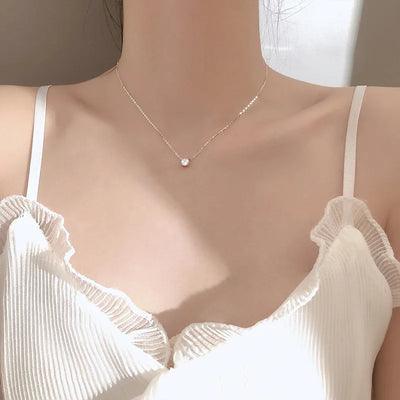 1CT 2CT 3CT Moissanite Pendant Necklace For Women Original 925 Silver Chains Solitaire Drop Necklaces Bridal Fine Jewelry