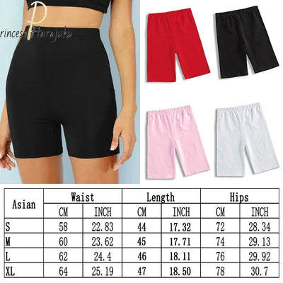 High Waist Sports Shorts Women Biker Shorts Summer Casual Harajuku Sexy Skinny Fitness Solid Bodycon Cycling Slim Bottoms 2021