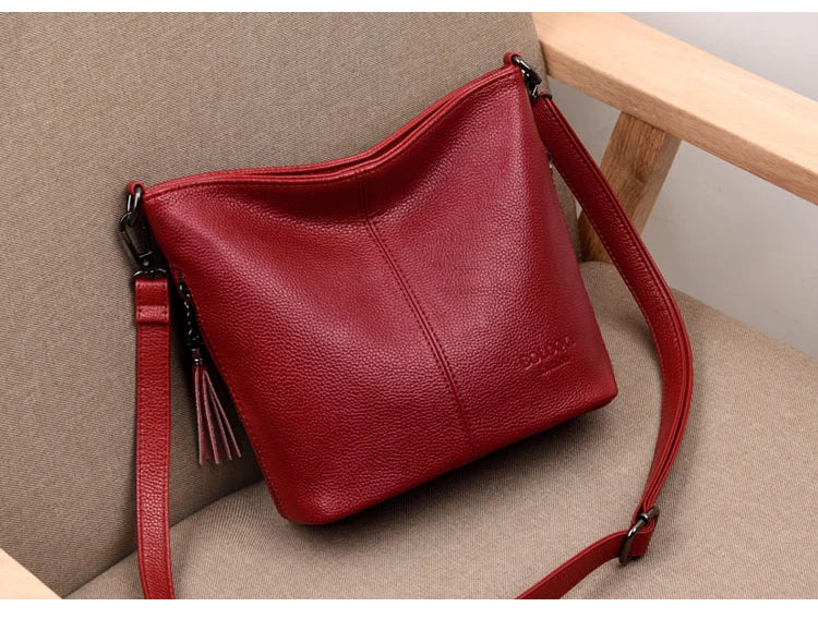 Hand Crossbody Bags For Women 2024 New Luxury Designer Handbag Leather Tassel Shoulder Bags Purses And Handbags Tote Bag Bolsa