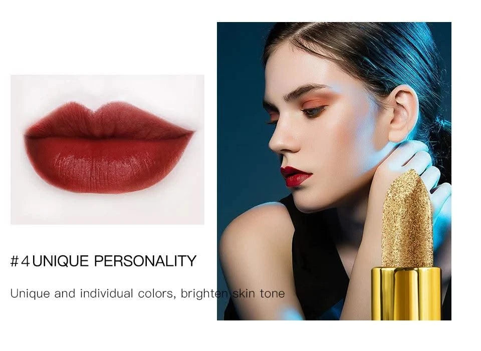 Gold Velvet Matte Moisturizing Waterproof Lipstick Makeup/cosmetics Pigment Nude Rouge