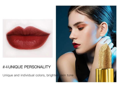 Gold Velvet Matte Moisturizing Waterproof Lipstick Makeup/cosmetics Pigment Nude Rouge