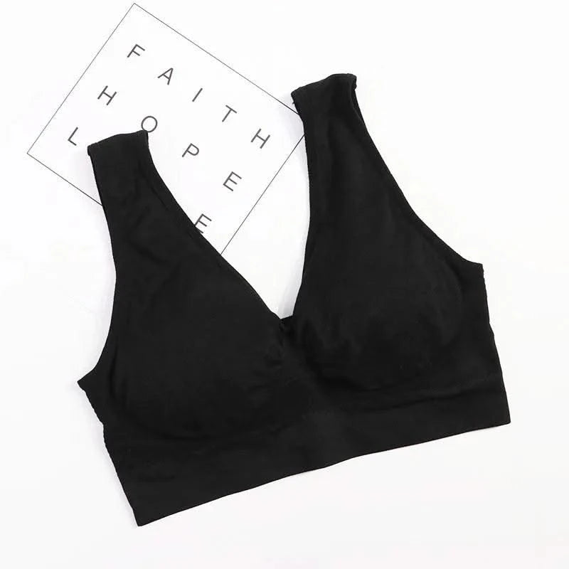 Plus Size Bras For Women Seamless Bra With Pads to 4XL 5XL Bralette Push Up Brassiere Vest Wireless Active fashion underwear