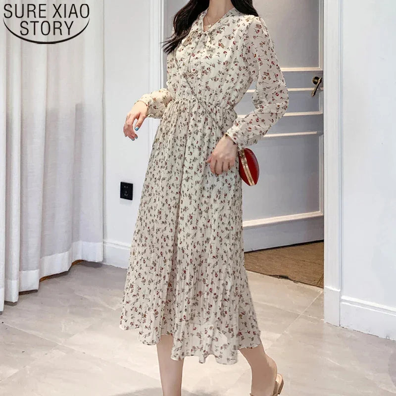 2021 Summer Striped Cotton Linen Long Dress Women Fashion Loose Vestidos Vintage V-neck Half Sleeve Dress for Women Loose
