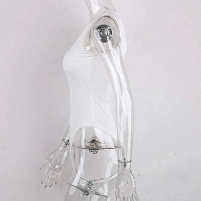 Sexy Tank Tops For Women White O Neck Sleeveless Corset