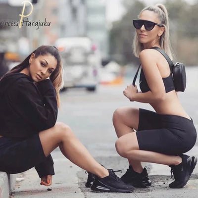 High Waist Sports Shorts Women Biker Shorts Summer Casual Harajuku Sexy Skinny Fitness Solid Bodycon Cycling Slim Bottoms 2021