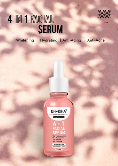 ENVISHA Facial Serum Hyaluronic Acid Niacinamide Vitamin Face Skin Care Anti-Aging Wrinkle Whitening Moisturizing Shrink Pores
