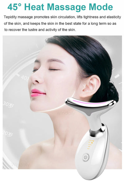 New 3 Colors Neck Face Beauty Device Facial Lifting Machine Skin Tighten Reduce Double Chin Anti Wrinkle Remove Lifting Massager