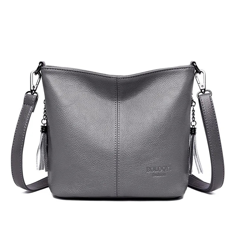 Hand Crossbody Bags For Women 2024 New Luxury Designer Handbag Leather Tassel Shoulder Bags Purses And Handbags Tote Bag Bolsa