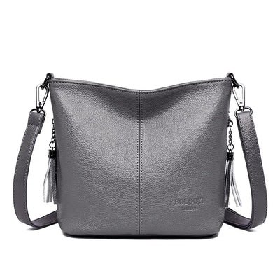 Hand Crossbody Bags For Women 2024 New Luxury Designer Handbag Leather Tassel Shoulder Bags Purses And Handbags Tote Bag Bolsa