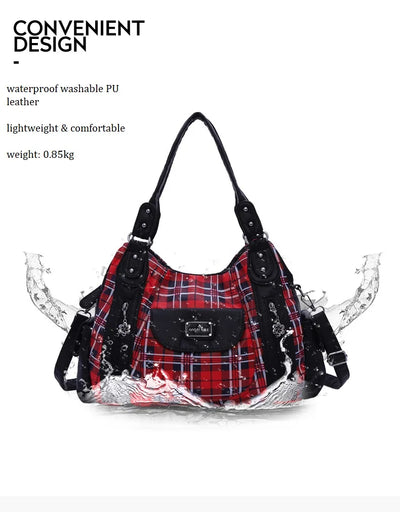 Fashion Women Hand Bag Designers Luxury Handbags Women Plaid Shoulder Bags Female Top-handle Bags Large Purse Hobos