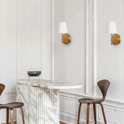 Indoor Lighting Mid-Century Sconce Interior Fixture Fabric Lampshape For Bedroom Living Room Bedside Table Home Decor Wall Lamp