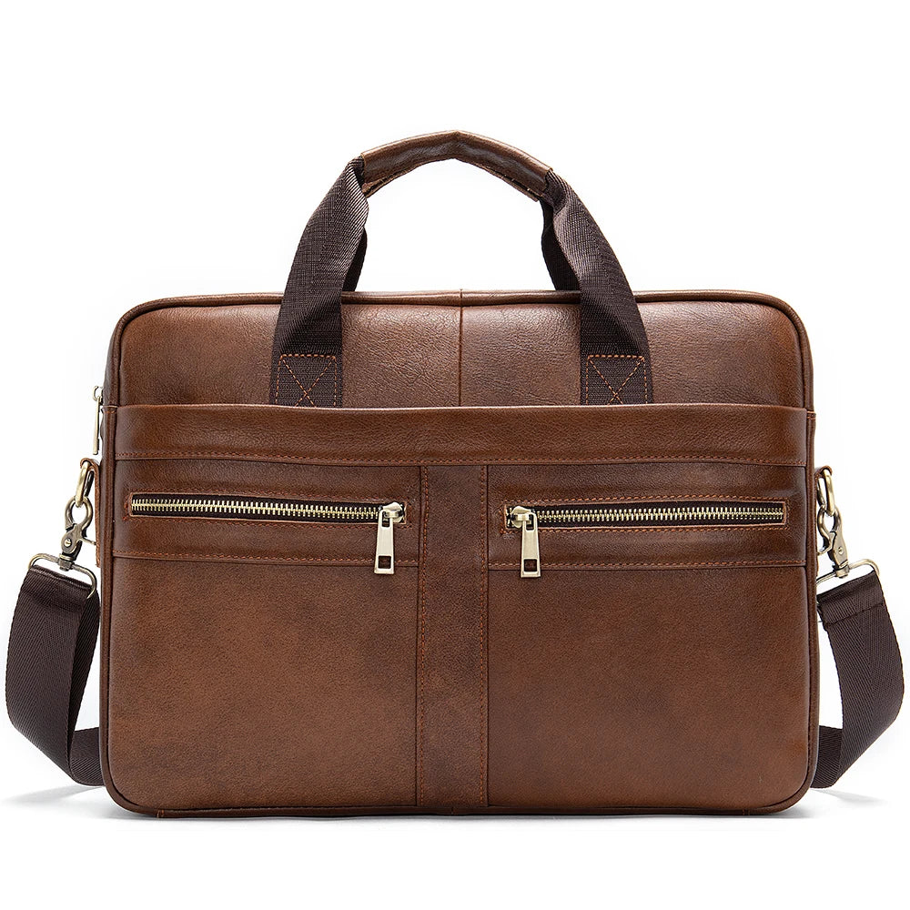 WESTAL Men's Briefcases Men's Bags Genuine Leather Lawyer/Office Bag Laptop Bag Men's Leather Briefcases Bag for Documents