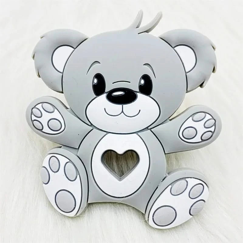 1PCS BPA Free Silicone Teethers Cartoon Animal DIY Pacifier  Baby Toys  Sensory Nursing Gift