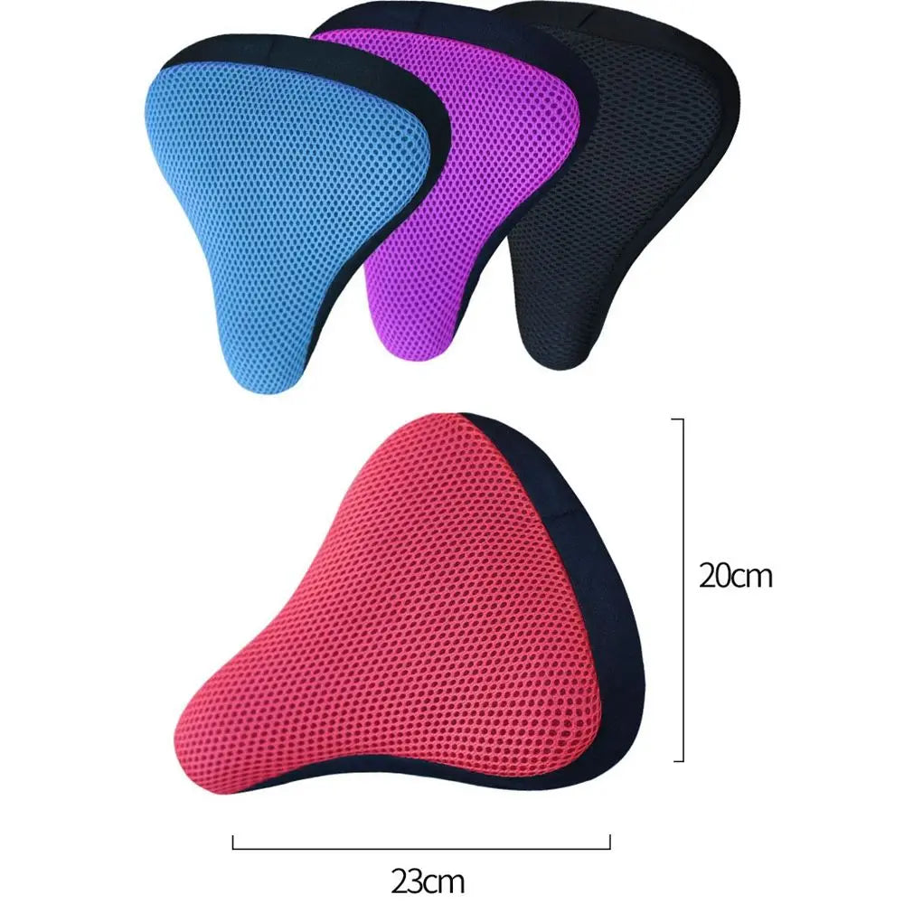 3D Soft Bicycle Saddle Cover Shockproof Anti Slip Breathable Saddles Cycling Silicone Comfortable Seats Bicycle Bike Accessories