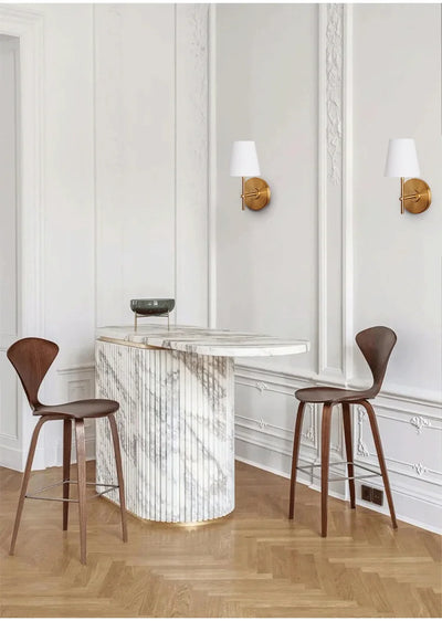 Indoor Lighting Mid-Century Sconce Interior Fixture Fabric Lampshape For Bedroom Living Room Bedside Table Home Decor Wall Lamp