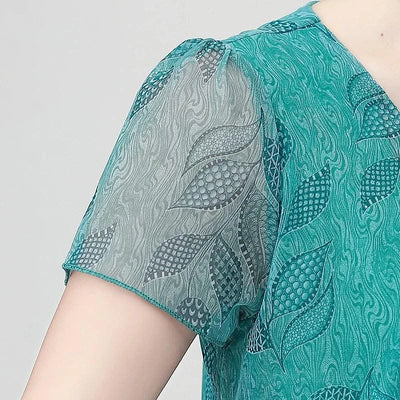 Summer  Dress NEW Casual Short Sleeve O-Neck Floral Print