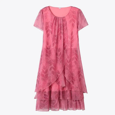 Summer  Dress NEW Casual Short Sleeve O-Neck Floral Print