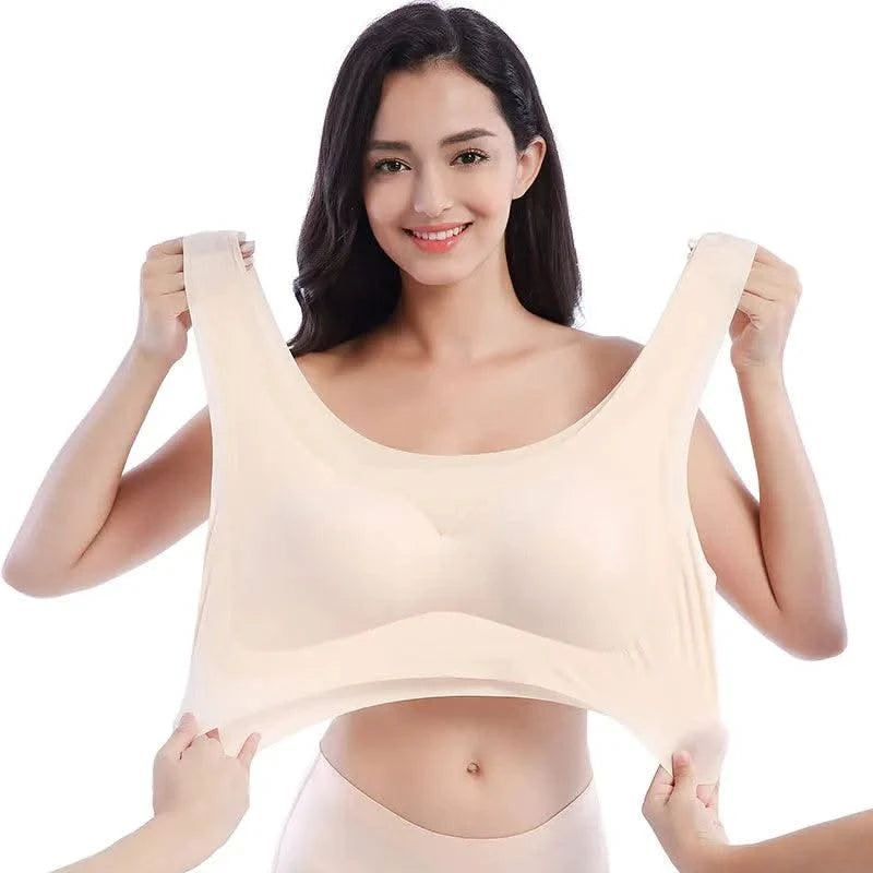 Plus Size Women Bras Bralette Comfortable Invisible Bras Push Up Breathable Brassiere Non Wired