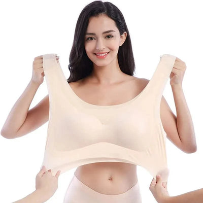 Plus Size Women Bras Bralette Comfortable Invisible Bras Push Up Breathable Brassiere Non Wired