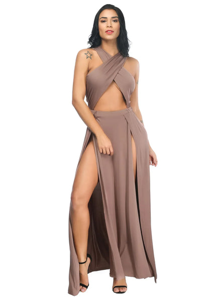 Sexy Black Irregular Split Bandage Long Dress 2021 Fashion Women Summer Dresses Casual Vestidos Party Femme Robe Plus Size New