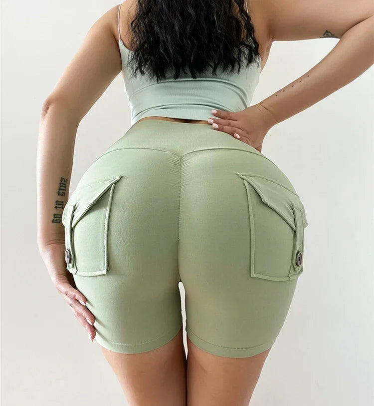 Casual Biker Shorts Women High Waist Seamless Workout Leggings Fitness Joggings Gym Tights Scrunch Butt Yoga Shorts Sportswear