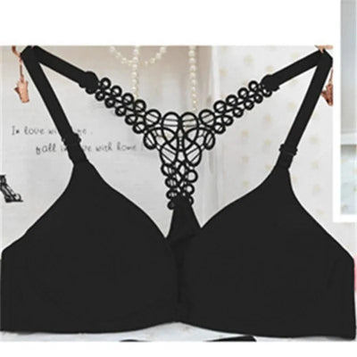 Women Bra  Front Button Sexy Lace Bralette Solid Wireless Bra Female Underwear A B Cup Lingerie Soft Fashion Brassiere