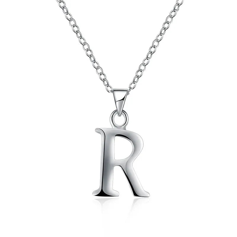 Fashion Jewelry Stainless Steel Link Chain Letter R Pendants Necklaces Fine Women Wedding Party Gift 2*2.5cm No chain