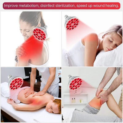 E27 54W Red Light LED Massage Therapy Lamp  660nm 850nm Near Infrared Therapy Light LED Lamp/ Red Light Grow LED Bulb