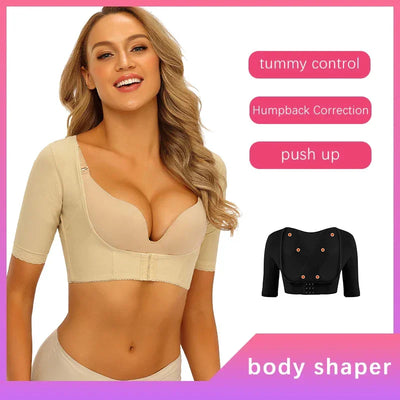 WECHERY Arm Shaper Underbust Push Up Shapers Top Women Posture Corrective Underwear Body Slimmer Shapewear