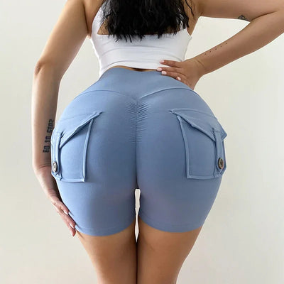 Casual Biker Shorts Women High Waist Seamless Workout Leggings Fitness Joggings Gym Tights Scrunch Butt Yoga Shorts Sportswear