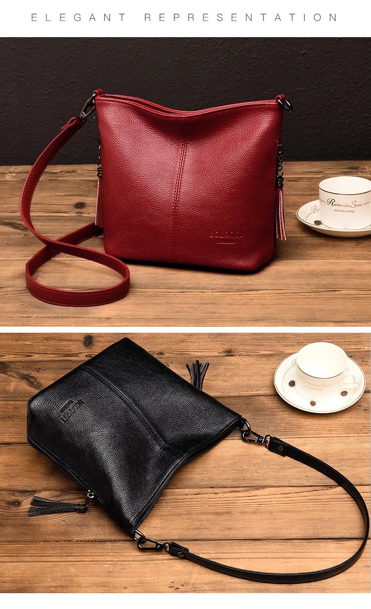 Hand Crossbody Bags For Women 2024 New Luxury Designer Handbag Leather Tassel Shoulder Bags Purses And Handbags Tote Bag Bolsa