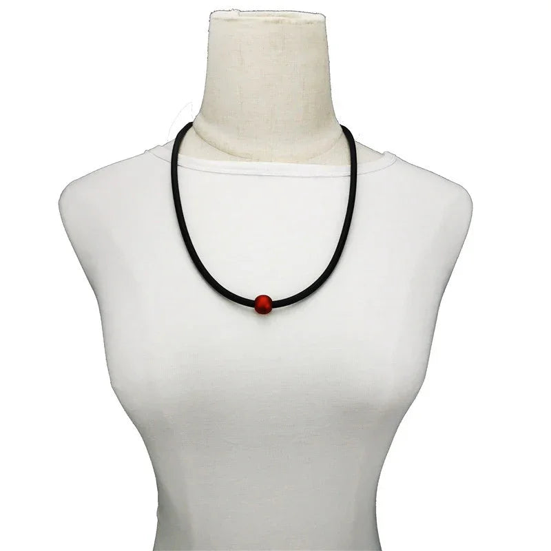 UKEBAY New Pendant Necklace Women Handmade Jewelry Rubber Necklaces Long Clothes Chain Statement Accessories Luxury Necklaces