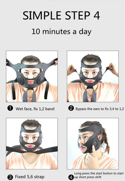 Facial Lifting Machine: Electric V - shaped Cheek Mask for Slimming, V - Line Lift & Bandage Therapy