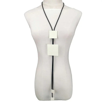 UKEBAY New Pendant Necklace Women Handmade Jewelry Rubber Necklaces Long Clothes Chain Statement Accessories Luxury Necklaces