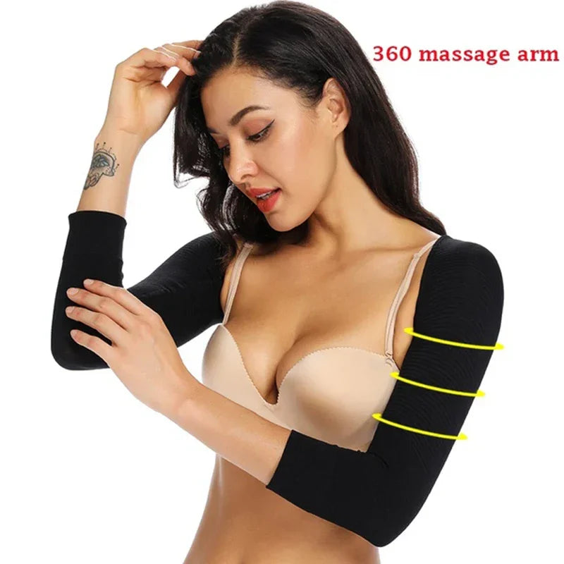Upper Arm Shaper Women Shoulder Slimmer Compression Shapewear Sleeves Body Shaper Humpback Posture Corrector Back Support Tops