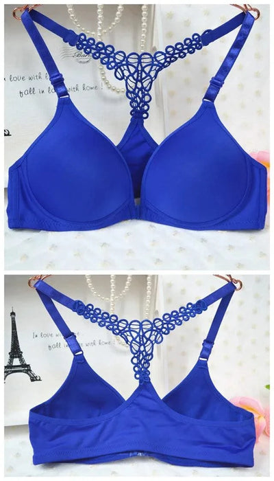 Women Bra  Front Button Sexy Lace Bralette Solid Wireless Bra Female Underwear A B Cup Lingerie Soft Fashion Brassiere