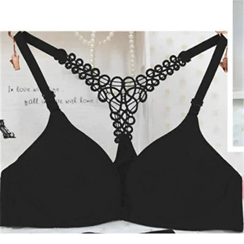 Women Bra  Front Button Sexy Lace Bralette Solid Wireless Bra Female Underwear A B Cup Lingerie Soft Fashion Brassiere