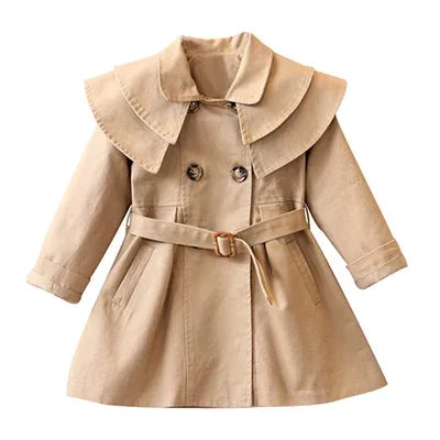 2021 Spring Autumn Girls Windbreaker Coat Jackets Baby Kids Flower Embroidery Hooded Outwear For Baby Kids Coats Jacket Clothing