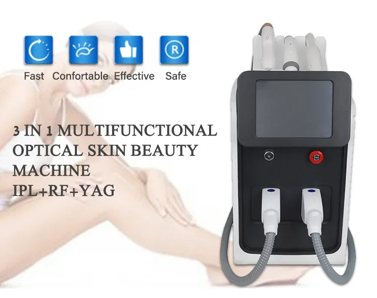 IPL OPT Laser Hair Removel Machine for Women 3 IN 1 ND YAG Q Switch Tattoo Removal Professional RF Face Lift Skin Tight Device