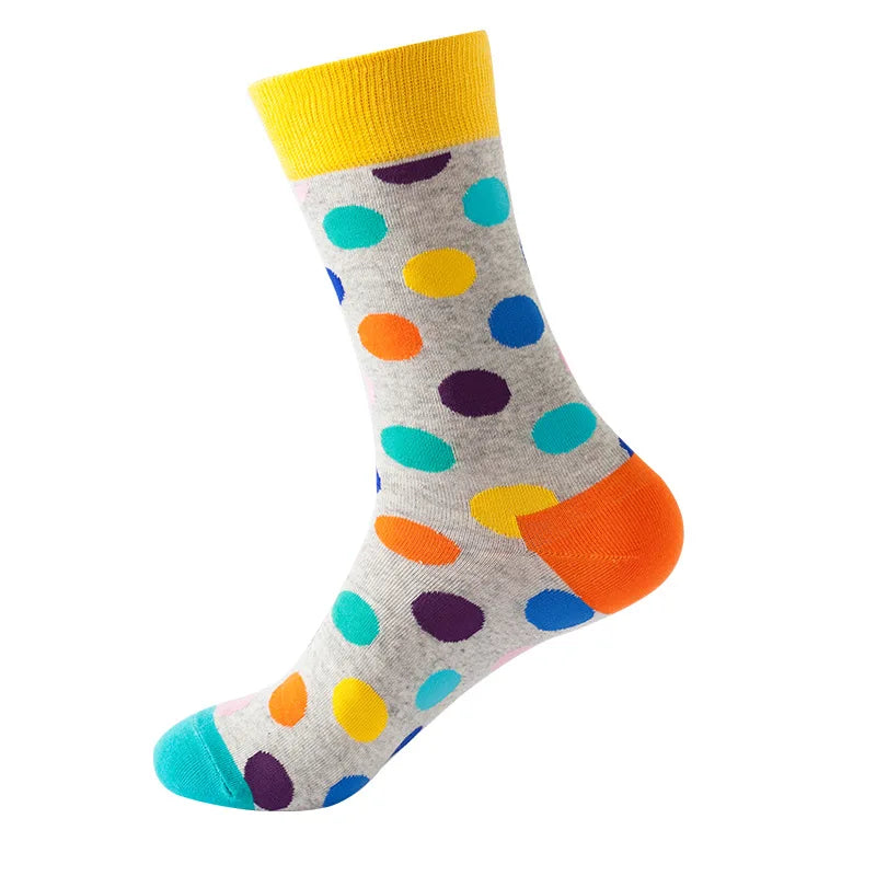 Women Crew Socks Funny Cute Cartoon candy colour dot crew socks Happy Harajuku skateboard Socks sox dropshipping